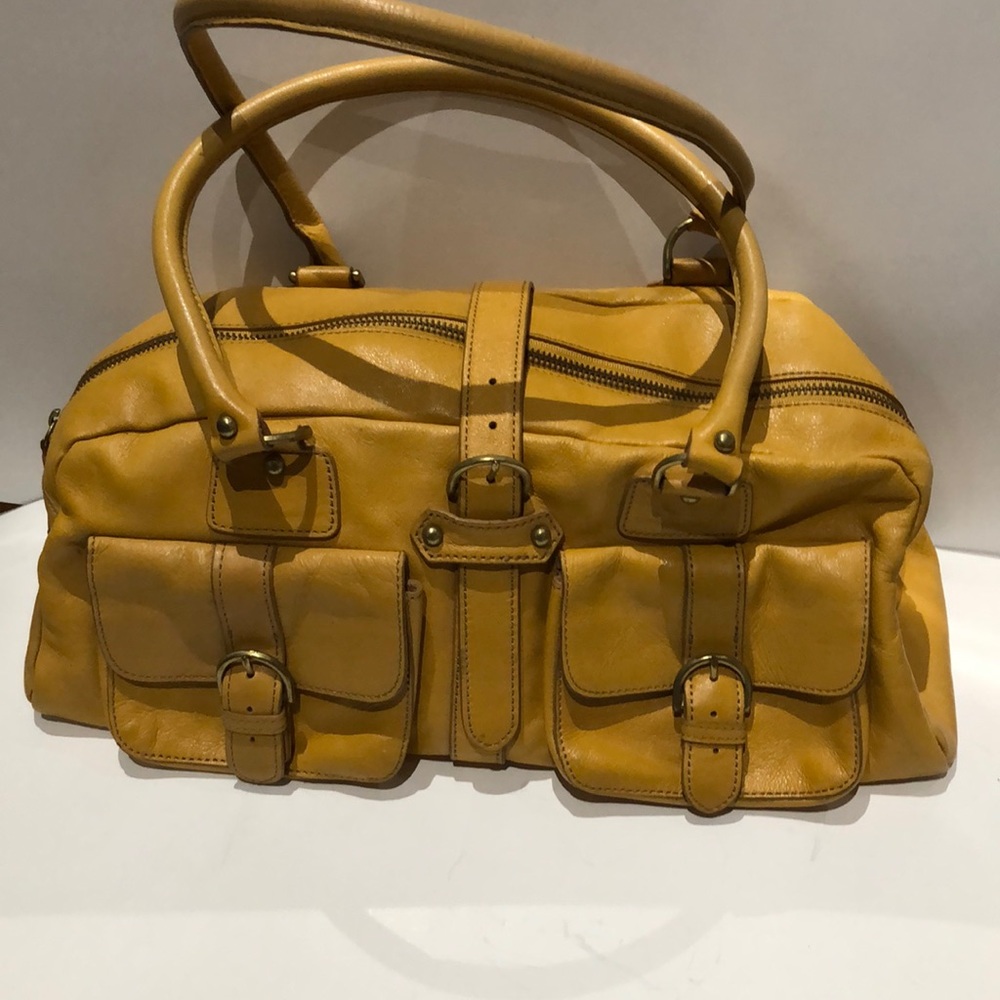 Nine six ny yellow leather handbag